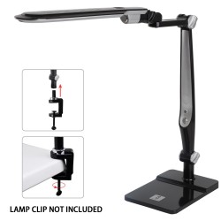 Lámpara de mesa LED LIGHT02 Negro 10W 6000-3300K (Touch & Dentming)