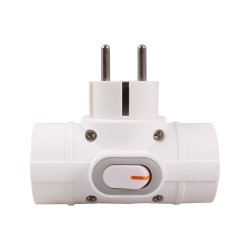 Adaptador de 3 vías con interruptor