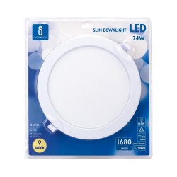 LED E6 Luz de inundación delgada 24W 4000K (recorte: 225mm) / blister