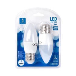 LED A5 C37 E27 4W 6400K / DOBLE