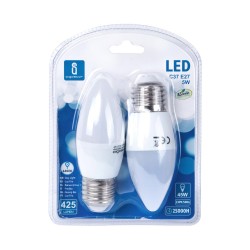 LED A5 C37 E27 5W 6400K / DOBLE