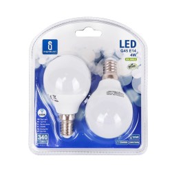 LED A5 G45 Gran Ángulo E14 4W 6400K / DOBLE