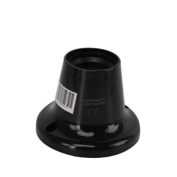 Soporte de lámpara de plástico 40W negro recto