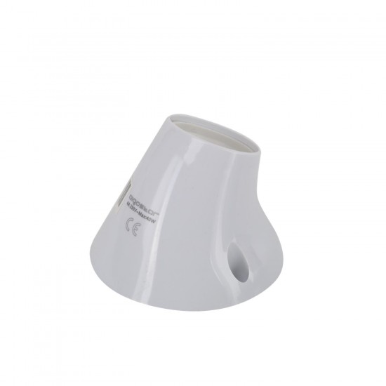 Soporte de lámpara de plástico 40W blanco torcido