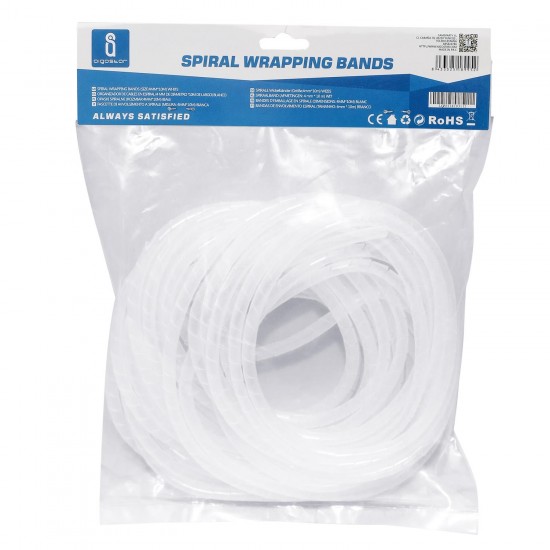 Bandas de envoltura espiral (tamaño: 6mm * 10m) blanco