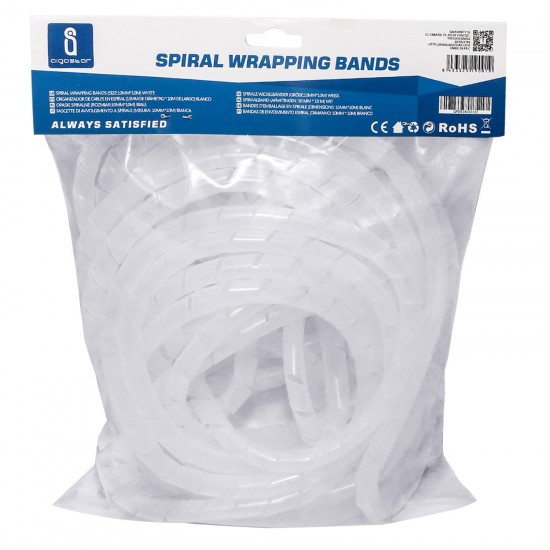 Bandas de envoltura espiral (tamaño: 10 mm * 10m) Blanco