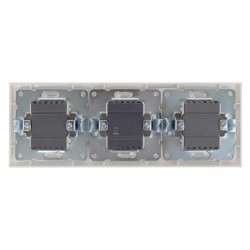 Conjunto de Toma de Corriente E Interruptor (Doble Interruptor de 1 Vía + 2 Interruptores de 2 Vías) para empotrar