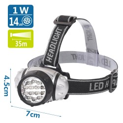 Lámpara de cabeza LED01 Plata 14LED