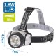 Lámpara de cabeza LED02 Plata, use 3 * baterías AAA