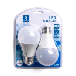 LED A5 A60 Gran ángulo E27 10W 6400K / DOBLE