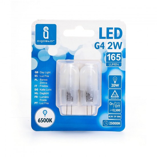 LED G4 2W 6500K LECHE / DOBLE