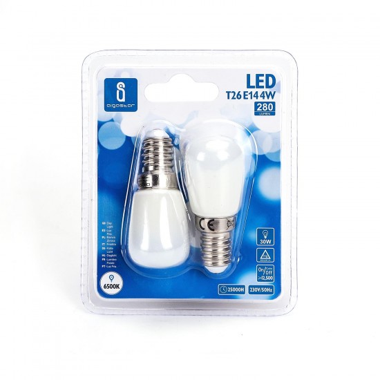 LED T26 E14 4W 6500K / DOBLE