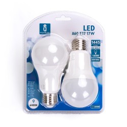 LED A5 A60 Gran ángulo E27 17W 6400K / DOBLE