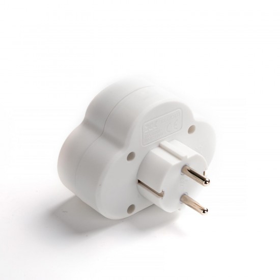 Adaptador de 2 vías con interruptor.