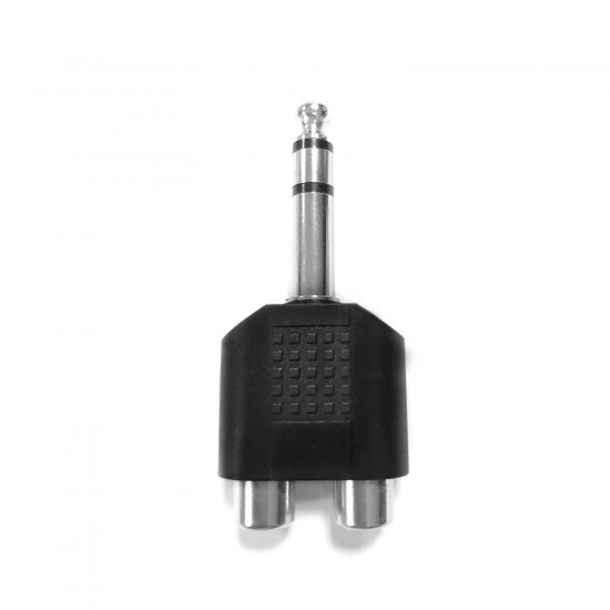 Enchufe Estéreo de 6.35mm Con Salida A 2 Conectores RCA