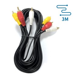 Cable de enchufe 3RCA a 3RCA