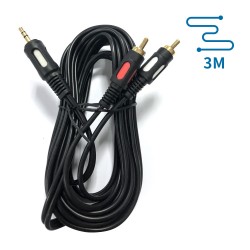 Enchufe estéreo de 3.5mm con salida A 2 enchufes RCA