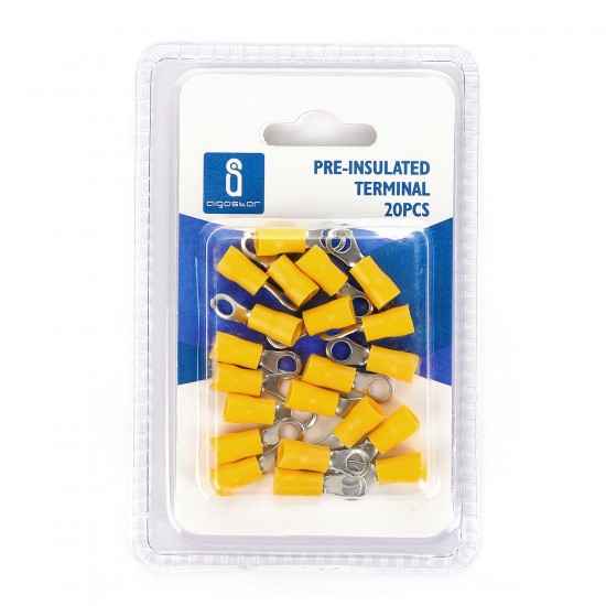 Terminal pre-aislada RV2-4 Amarillo (20pcs / blister)