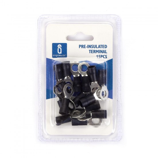 Terminal pre-aislada RV5.5-6 negro (15pcs / blister)