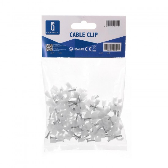 Clip de cable R-6 (80pcs / bolsa)