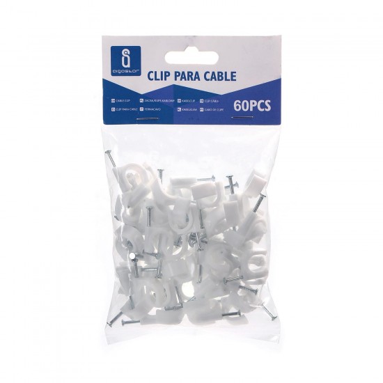 Clip de cable R-12 (60pcs / bolsa)