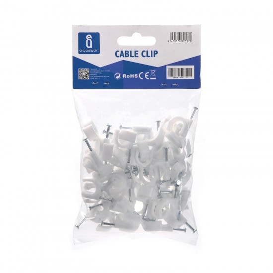 Clip de cable R-12 (60pcs / bolsa)