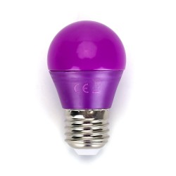 LED A5 G45 LED BIG ANGE E27 4W Luz morado