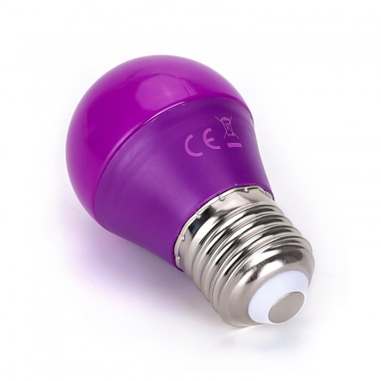 LED A5 G45 LED BIG ANGE E27 4W Luz morado