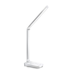 Lámpara de mesa LED LIGHT11 Plata 5W 6400-2700K (toque y atenuación con la función de carga inalámbrica de la toma de carga USB y el teléfono móvil)