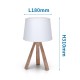 Lámpara de mesa de resina E14 01 Lámpara blanca Base marrón