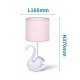 Lámpara de mesa de cerámica E14 10 Lámpara blanca Base rosa