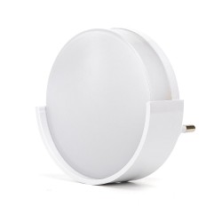 Luz de noche LED con sensor de día / noche redondo 1W 6500k