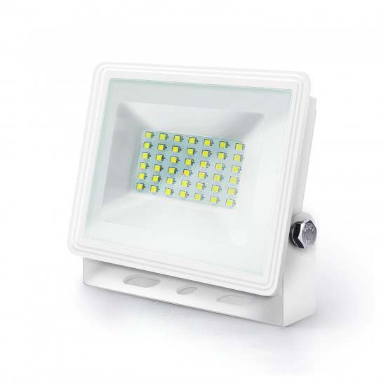 Luz de inundación delgada LED Blanco 30W 6400K / Fundición