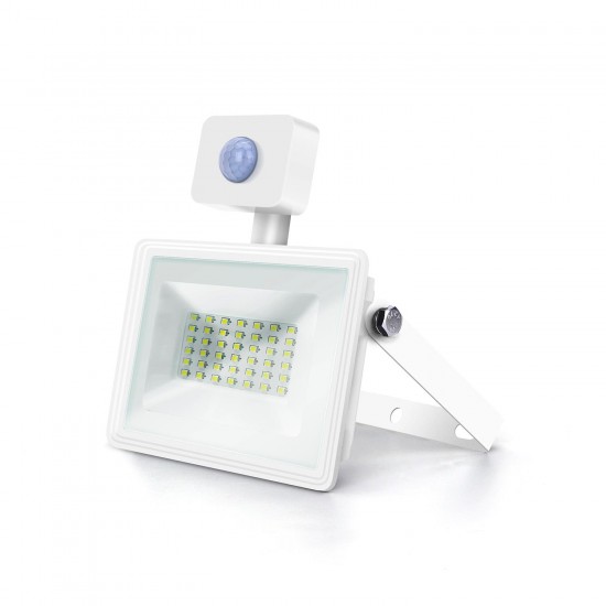 Sensor LED Luz de inundación delgada Blanco 30W 6400K / Fundición