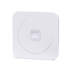 Enchufe unidireccional  Socket / Plástico Ronda / Blanco