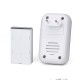 Timbre digital inalámbrico AC / IP44 Blanco + Plateado / 1 Transmisor + 2 Receptores