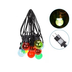 Luces de cadena LED03 10 Bulbos coloridos 8m