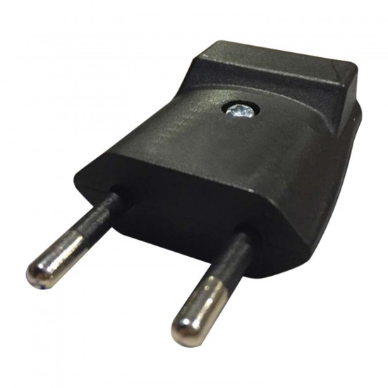 Enchufe cableado 10A VDE plano negro