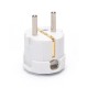 Enchufe cableado 16A blanco redondo