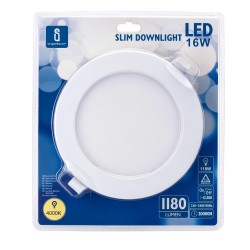 LED E6 Luz de inundación delgada 16W 4000K (recorte: 155mm) / blister