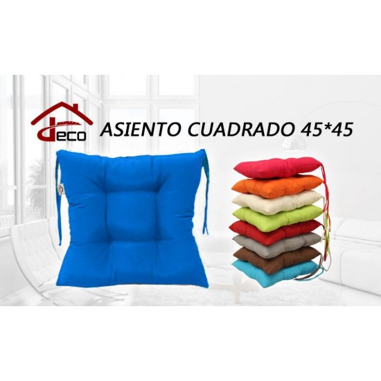 Asiento fibra liso azul