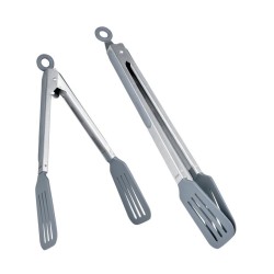 Pinza nylon agarre silicona, inox, 26 cm