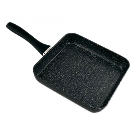 Asadora aluminio grill forjado piedra 27x27x4,5 cm.