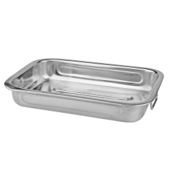 Bandeja horno inox 35 cm. Asas abatibles