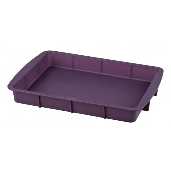 Fuente horno silicona violett 32,5x23x4 cm.