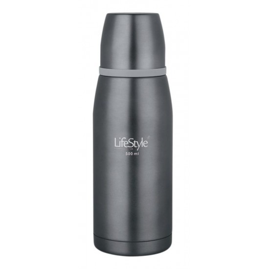 Termo líquidos inoxidable lacado exterior gris 500 ml