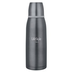 Termo líquidos inoxidable lacado exterior gris 750 ml