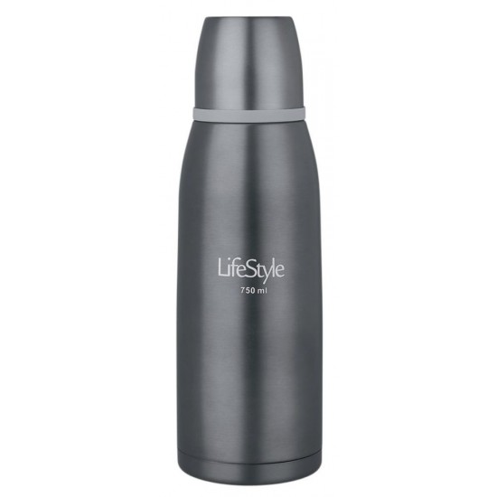 Termo líquidos inoxidable lacado exterior gris 750 ml