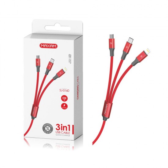 SJ-5160 Rojo 2a 1.23in1 USB cable