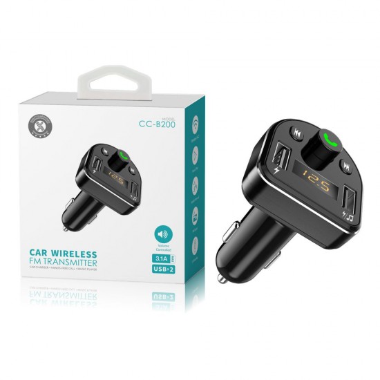 CC-B200 Cargador 2USB/3.1a cargador de coche y adaptador inalámbrico